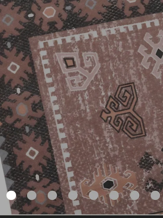 Rust Tribal Area Rug - Stylish Geometric Accent Rug - Picture 5 of 6